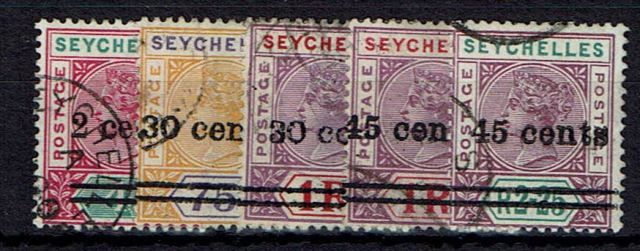 Image of Seychelles SG 41/5 FU British Commonwealth Stamp